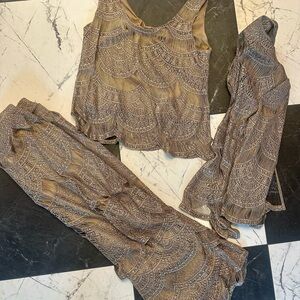 Vintage Three Piece Set in Gold